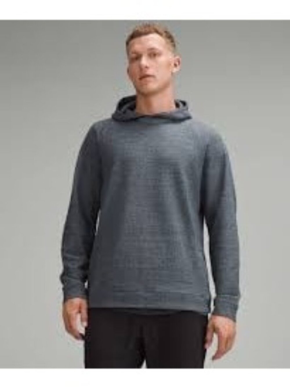 Lululemon at Ease Hoodie Size L Mens Pullover Gray Casual Knit Athletic Casual